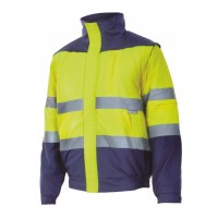 BLUSÃO MANGAS DESTACÁVEIS AZUL ESC/AMARELO AV 161